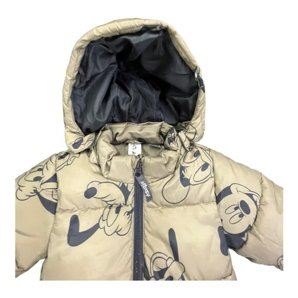 Disney H&M Brown Puffer Jacket Size 24 Months - Picture 3 of 7